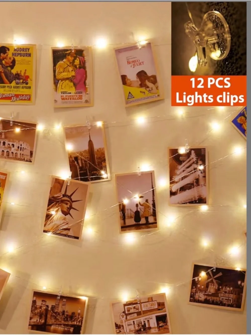120L LED Fairy Light String with Remote - Warm White